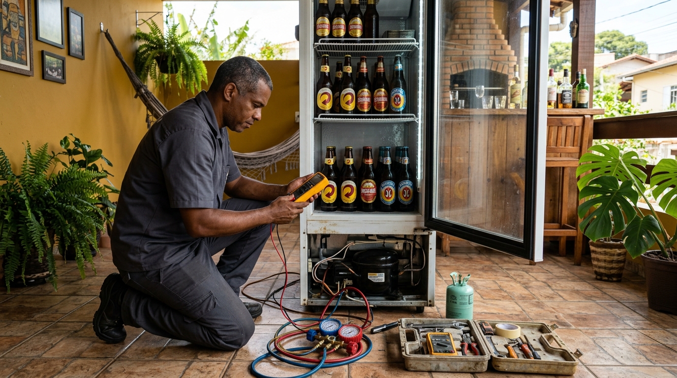 Manutenção da placa eletrônica de cervejeira em Indaiatuba‑SP